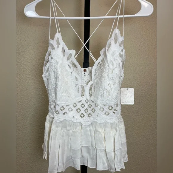 #141 Free People Adella White Cami - Picture 4 of 7